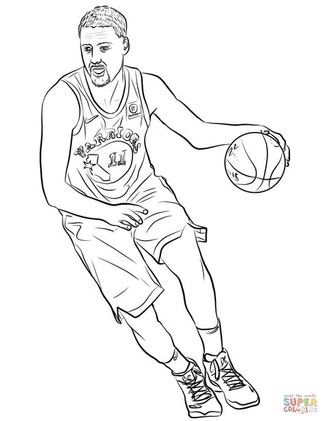 Klay Thompson coloring page | Free Printable Coloring Pages