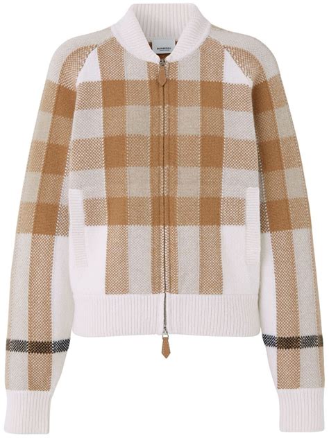 Burberry check-print zip-up Cardigan - Farfetch