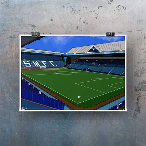 Sheffield Wednesday Hillsborough Stadium Illustration - Etsy