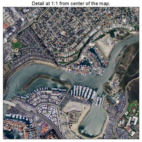 Aerial Photography Map of Newport Beach, CA California