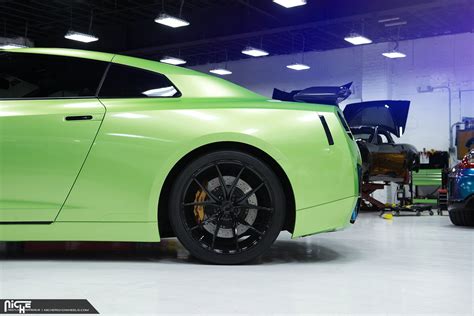 Lime Green Madness - Nissan GT-R With a Custom Vinyl Wrap Dream Cars Jeep, Green Wrap ...