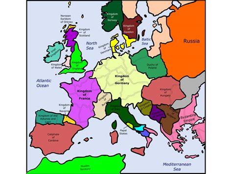 Europe Around 1000AD Map Clip Art by Teach Simple