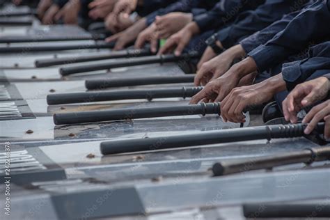 Annual training review, riot police, crowd contro Stock Photo | Adobe Stock