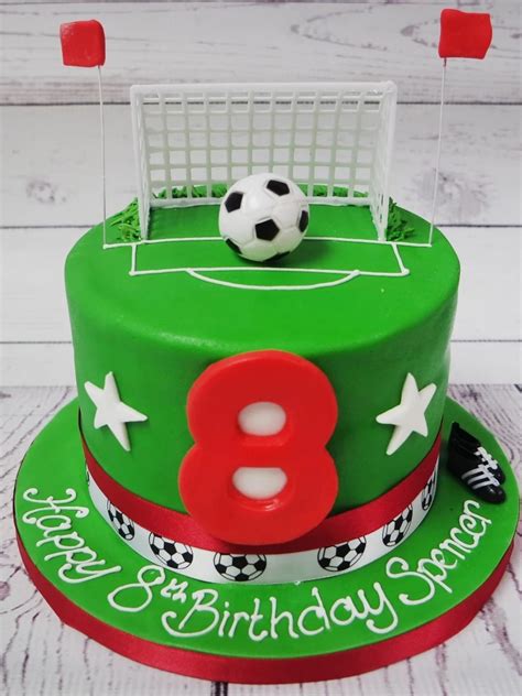 Exeter uk football cake with goal – Artofit