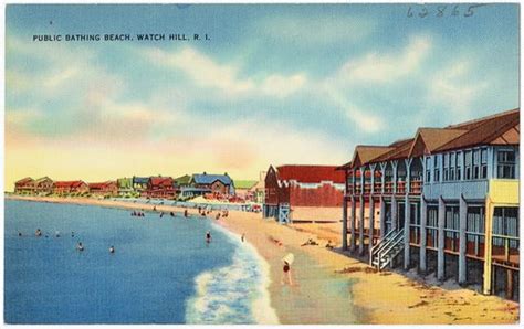 Public bathing beach, Watch Hill, RI free public domain image | Look ...