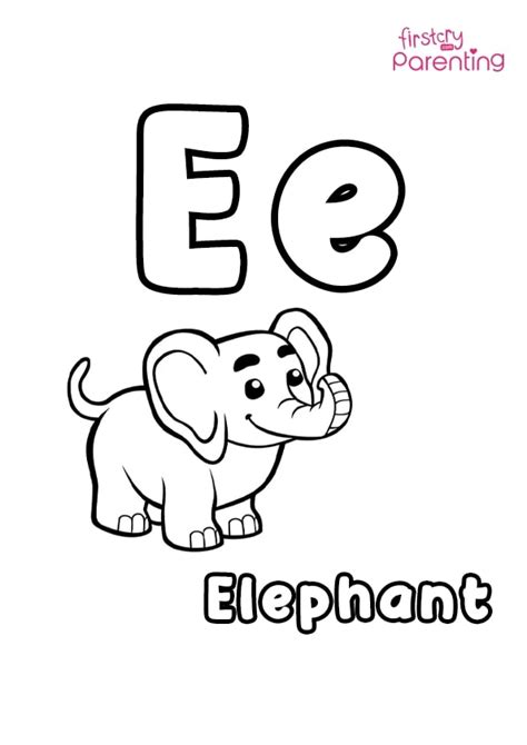 letter e coloring pages coloringall - my letter e coloring page ...