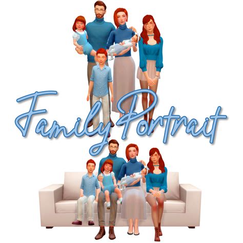 Family Portrait Poses : | Sims 4 family, Sims 4 children, Sims baby