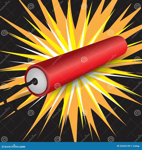 Single Exploding Dynamite Vector Illustration | CartoonDealer.com #22342148