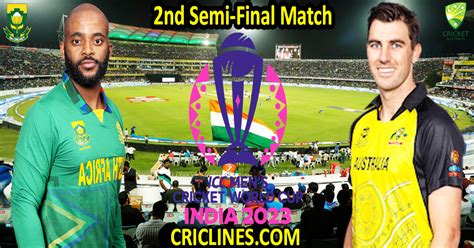 Today Match Prediction-South Africa vs Australia-ODI Cricket World Cup 2023-2nd Semi-Final Match ...