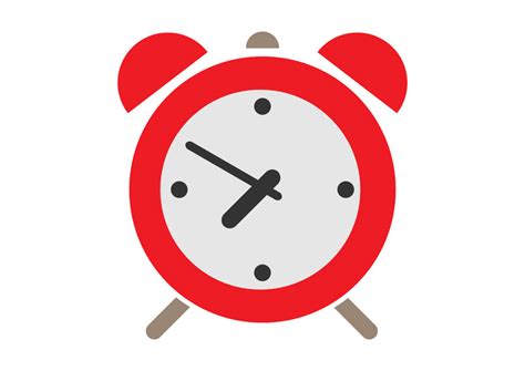 Red Alarm Clock Flat Icon