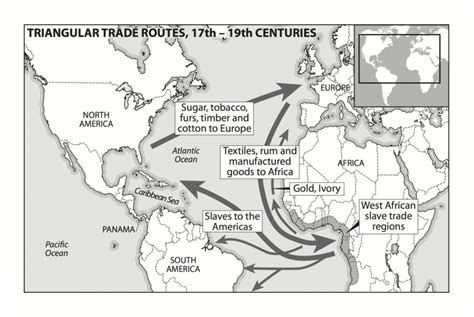 Triangular Trade Map Printable - Printable Maps