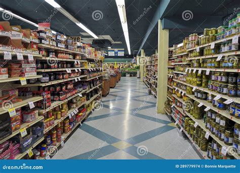 Interior of a Grocery Store with Stocked Shelves. Editorial Stock Image ...