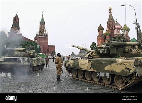 August 19 1991 Tanks on Moscow s Red Square during abortive coup staged by several Soviet ...