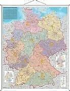 POSTLEITZAHLEN-KARTE GERMANY 1:750 000. Wall Map Large Format with Book £31.09 - PicClick UK