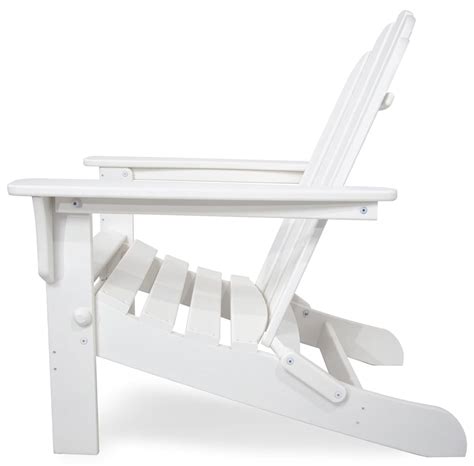 Trex Outdoor Furniture Cape Cod Folding Adirondack Chair, Classic White