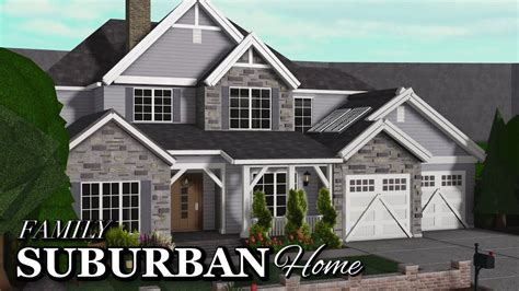 Family Suburban House Exterior Speedbuild I Bloxburg I 103k I Layouts ...