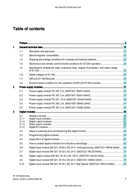 Siemens s7 300 module data manual