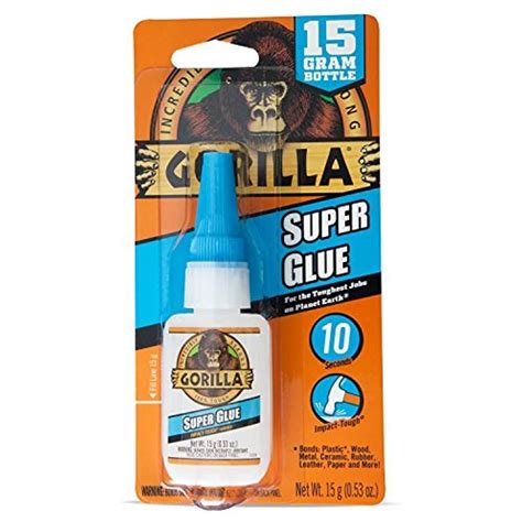 Gorilla Super Glue Waterproof Taughest Bonds Plastic, Wood, Metal, 15 gram Clear #Gorilla ...