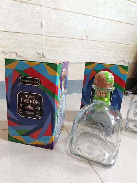 Patron Tequila empty bottle, Food & Drinks, Beverages on Carousell