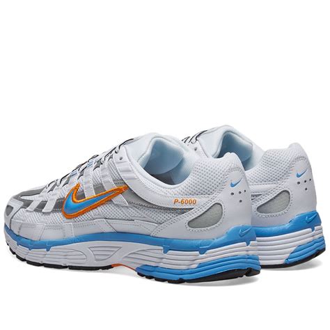 Nike P-6000 W White, Blue & Metallic Silver | END. (US)