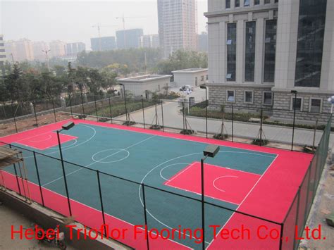 PP Interlocking Garage Floor Outdoor Basketball Court Flooring - China ...