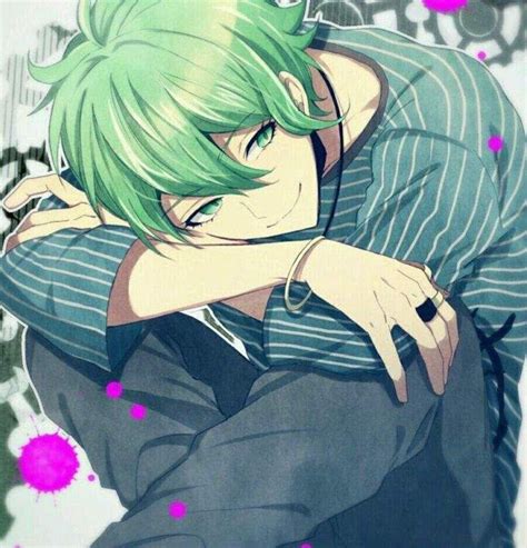 Green Haired Anime Character Male