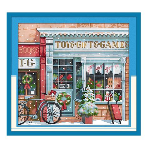 Joy Sunday cross stitch kits diy Gift toy shop DMC14CT11CT cotton fabric baby room kid toy ...