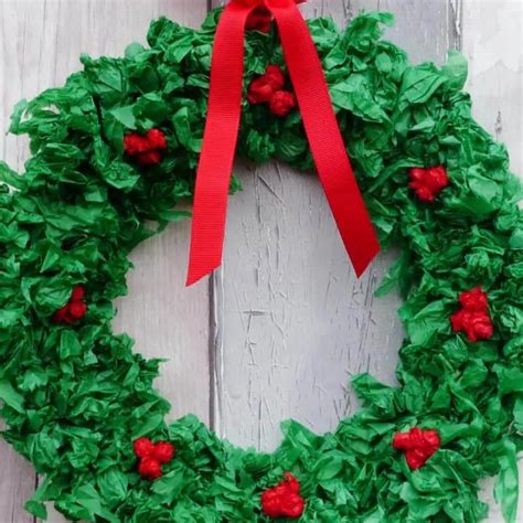 Tissue Paper Christmas Wreath | A Fun & Festive Craft for All Ages!