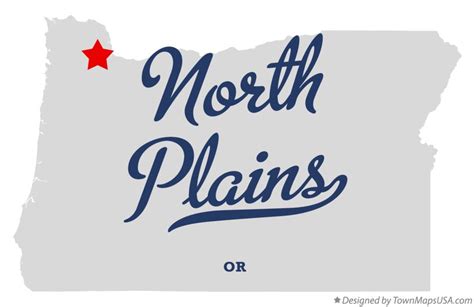 Map of North Plains, OR, Oregon