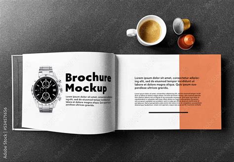 Horizontal Brochure Mockup Stock Template | Adobe Stock