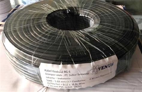 Promo Kabel Koaksial RG6 ukuran 90 meter VENUS Diskon 13% di Seller ...