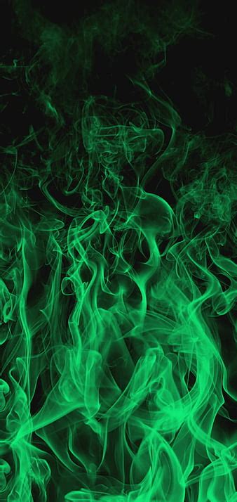 Green Fire Flames Wallpaper