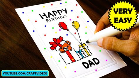 BIRTHDAY CARD FOR FATHER EASY - YouTube