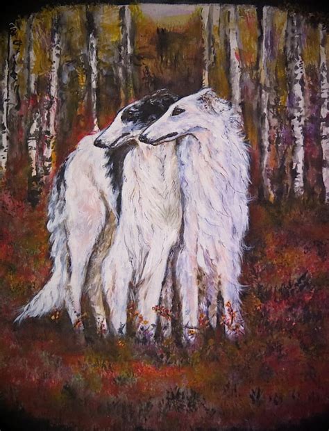 Borzoi painting prints set of three. Borzoi wall art. Borzoi | Etsy