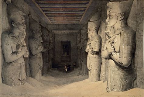 Statues Inside the Temple of Abu Simbel (Illustration) - World History Encyclopedia