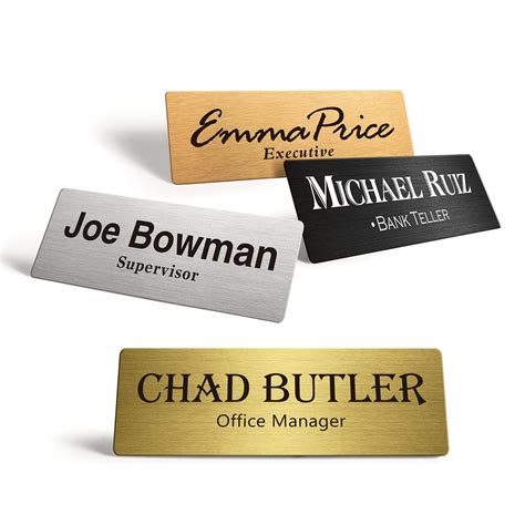 Buy Premium Metal Name Tags | Personalized Magnetic Name Badge with Pin ...