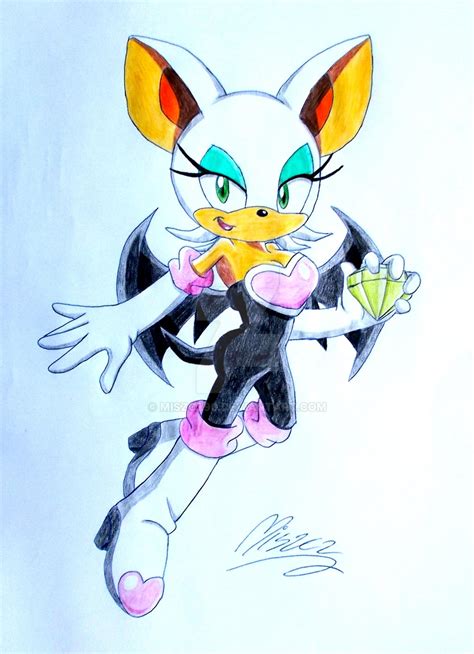 Rouge with emerald by Miszcz90 on DeviantArt