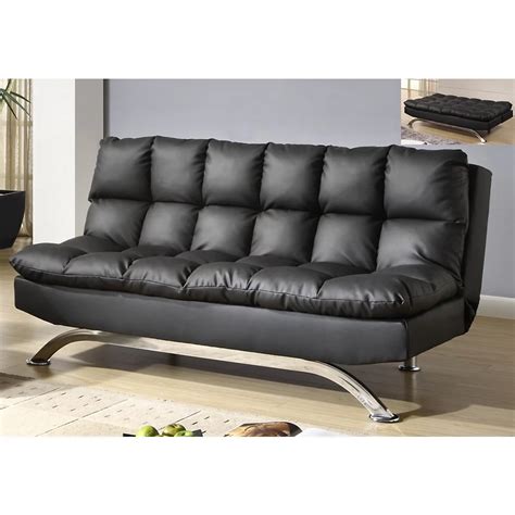 Worldwide Homefurnishings Inc. Sussex-Klik Klak Convertible Sofa Bed-Black | The Home Depot Canada