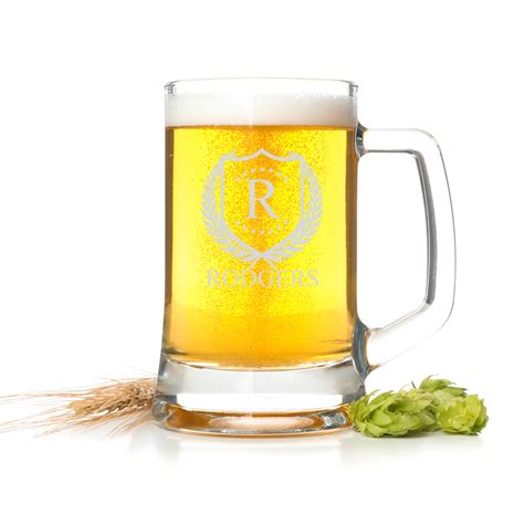 Personalized Beer Mug 16oz - ShieldStar | Sofia's Findings