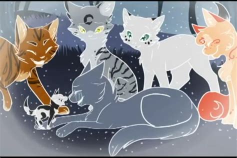 Bluestar joining Starclan and reuniting with her lost kit MossKit, OakHeart (brown) her ...