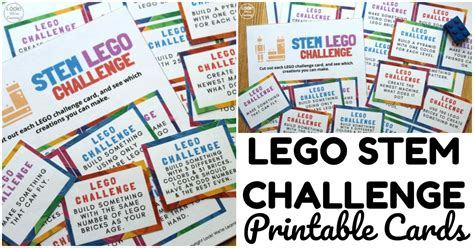 Printable LEGO STEM Challenge Building Cards - Look! We're Learning!