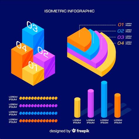 Free Vector | Isometric infographic template