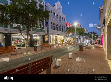 Willemstad, Curaçao at night Capital of the Dutch Caribbean island ...