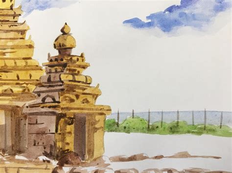 Original Water Color Paintings Hampi Ruins - Etsy