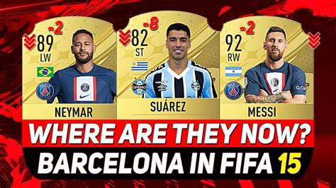 BARCELONA IN FIFA 15 Where Are They Now?😢😳 ft. MESSI, NEYMAR, SUÁREZ ...