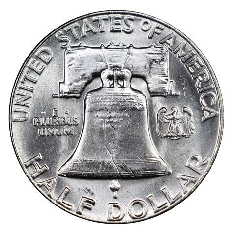 1963 U.S. Franklin Silver Half Dollar - Original Skin Coins