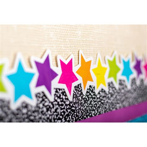 Bulletin Board Decor - Brights 4Ever Stars Die-Cut Border Trim