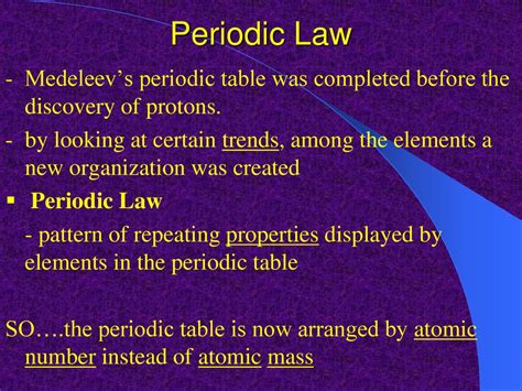 The Periodic Table. - ppt download