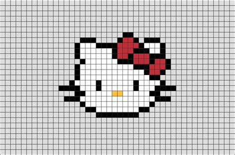 Hello Kitty Pixel Art | Punto de cruz, Punto de cruz disney, Ositos ...