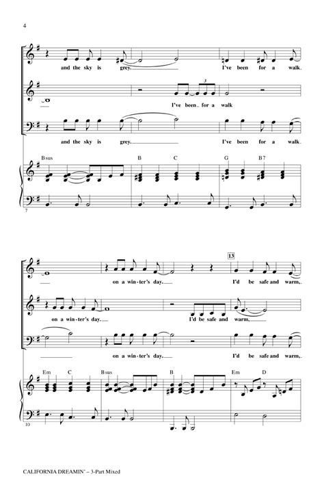 California Dreamin' (Three-Part Mixed ) arr. | J.W. Pepper Sheet Music